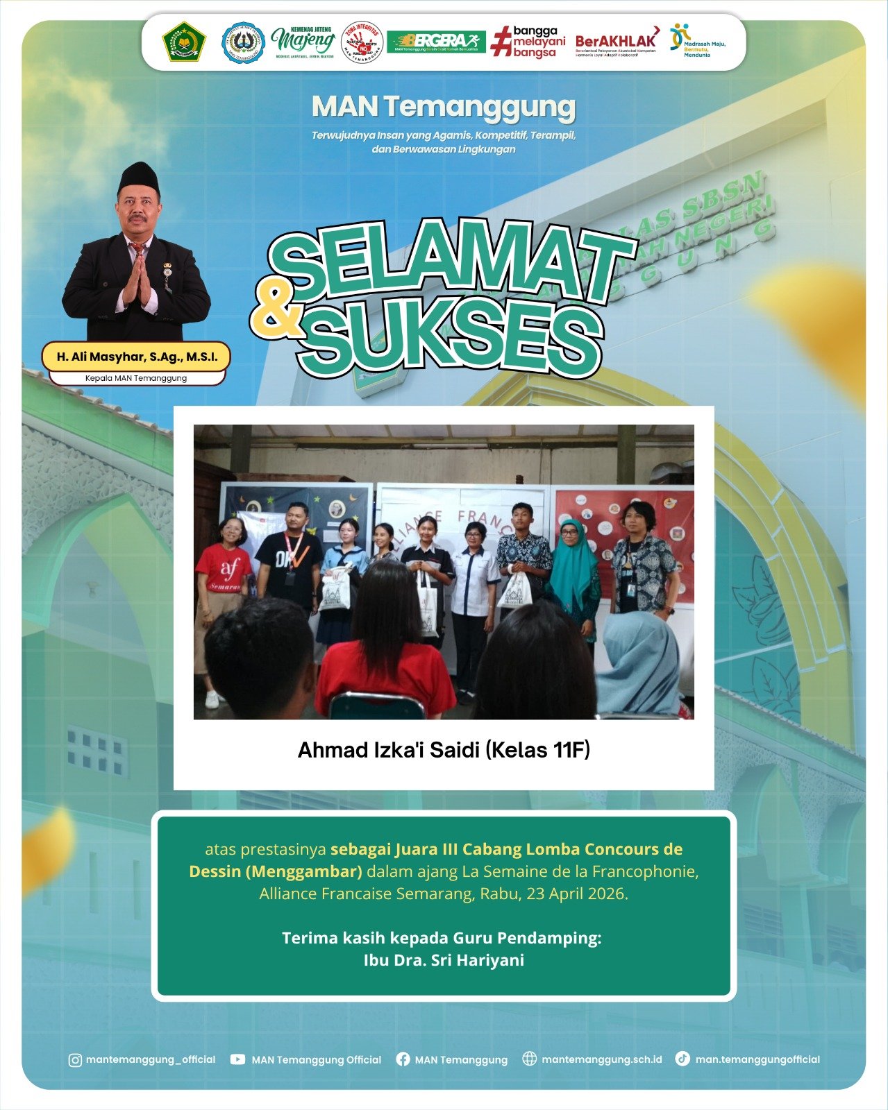 Cabang Lomba Concours de Dessin (Menggambar) dalam ajang La Semaine de la Francophonie, Alliance Francaise Semarang