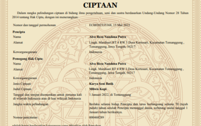 HAKI Batik Mliwis Kopi Milik Alfa Reza