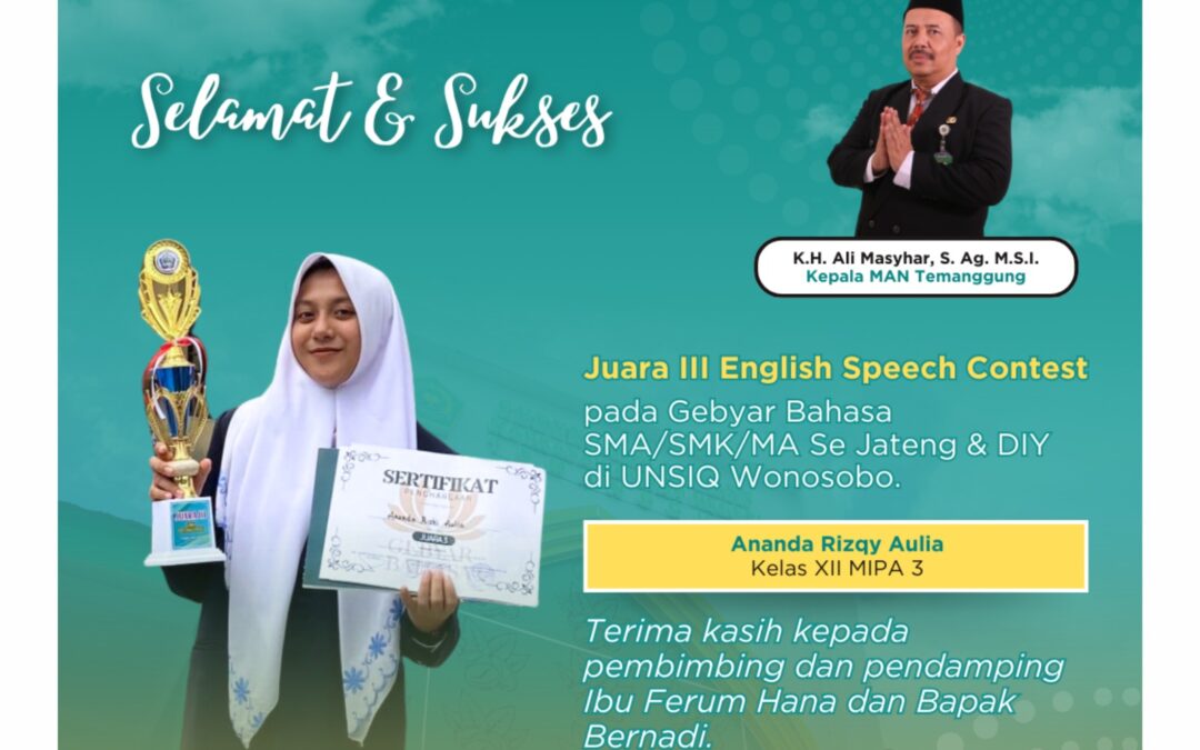 Juara III English Speech Contest